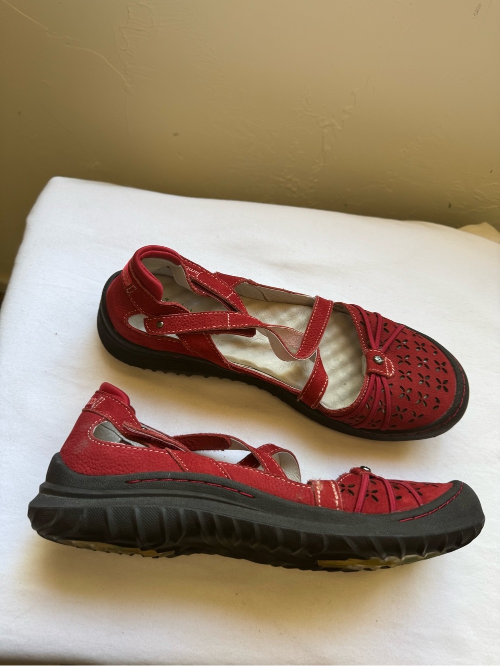 ❤️ Jambu Red Leather Comfort Mary Janes ❤️ Size 10